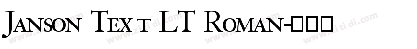 Janson Text LT Roman字体转换